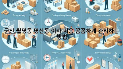 군산 월명동, 명산동 이사? 비용 꼼꼼하게 관리하는 방법!