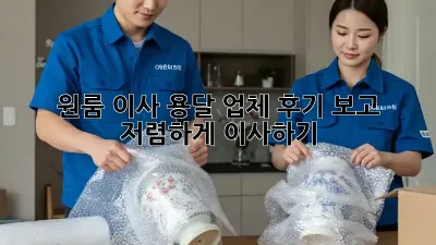 원룸 이사, 용달 업체 후기 보고 저렴하게 이사하기!
