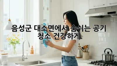 음성군 대소면에서 숨쉬는 공기 청소, 건강하게!
