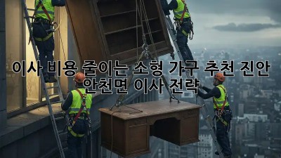 이사 비용 줄이는 소형 가구 추천: 진안 안천면 이사 전략
